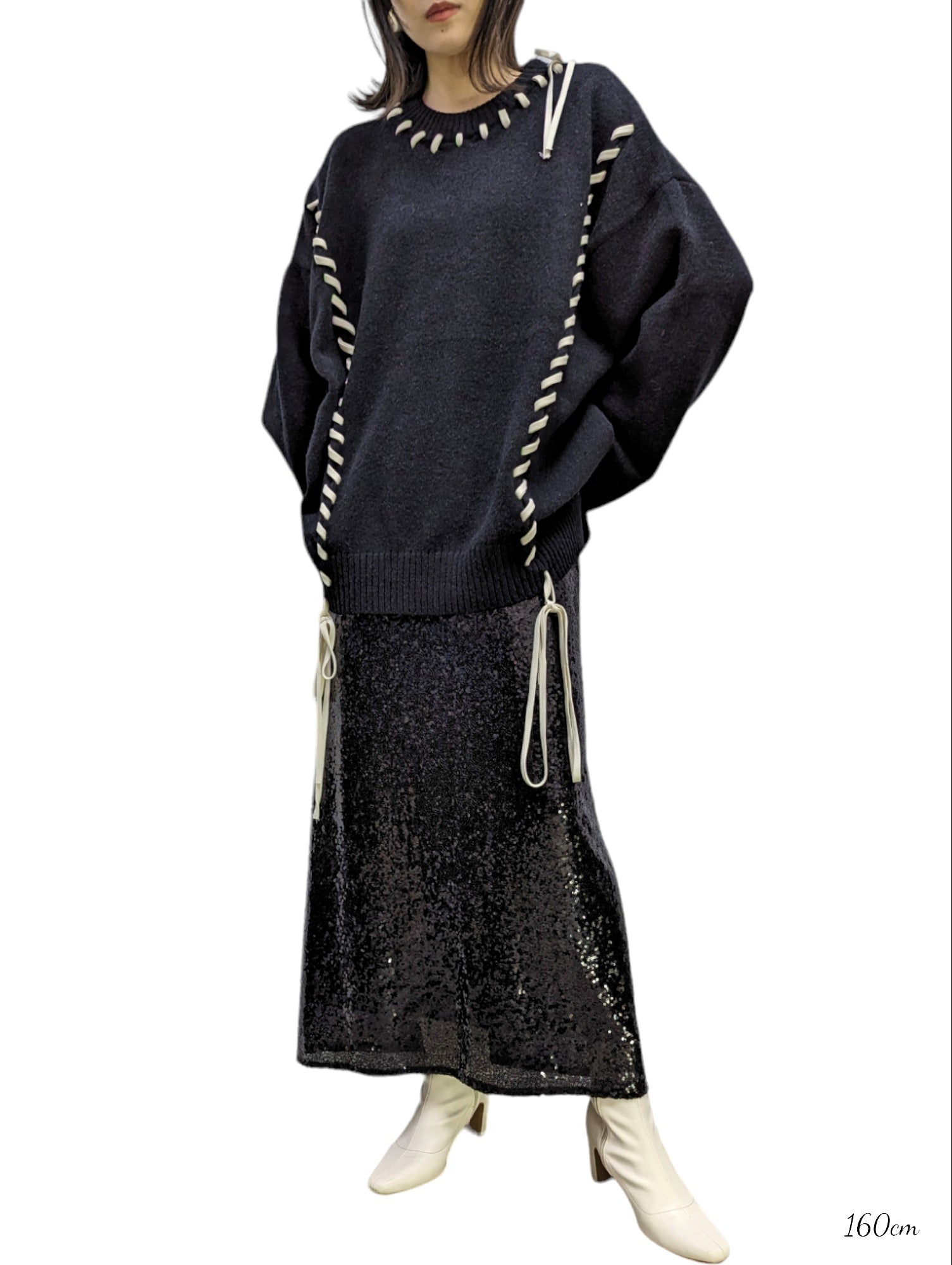 【高級美品】ゴースト イングランド製 スパンコールロングスカート
