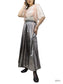 [2 colors] Metallic Cargo Skirt