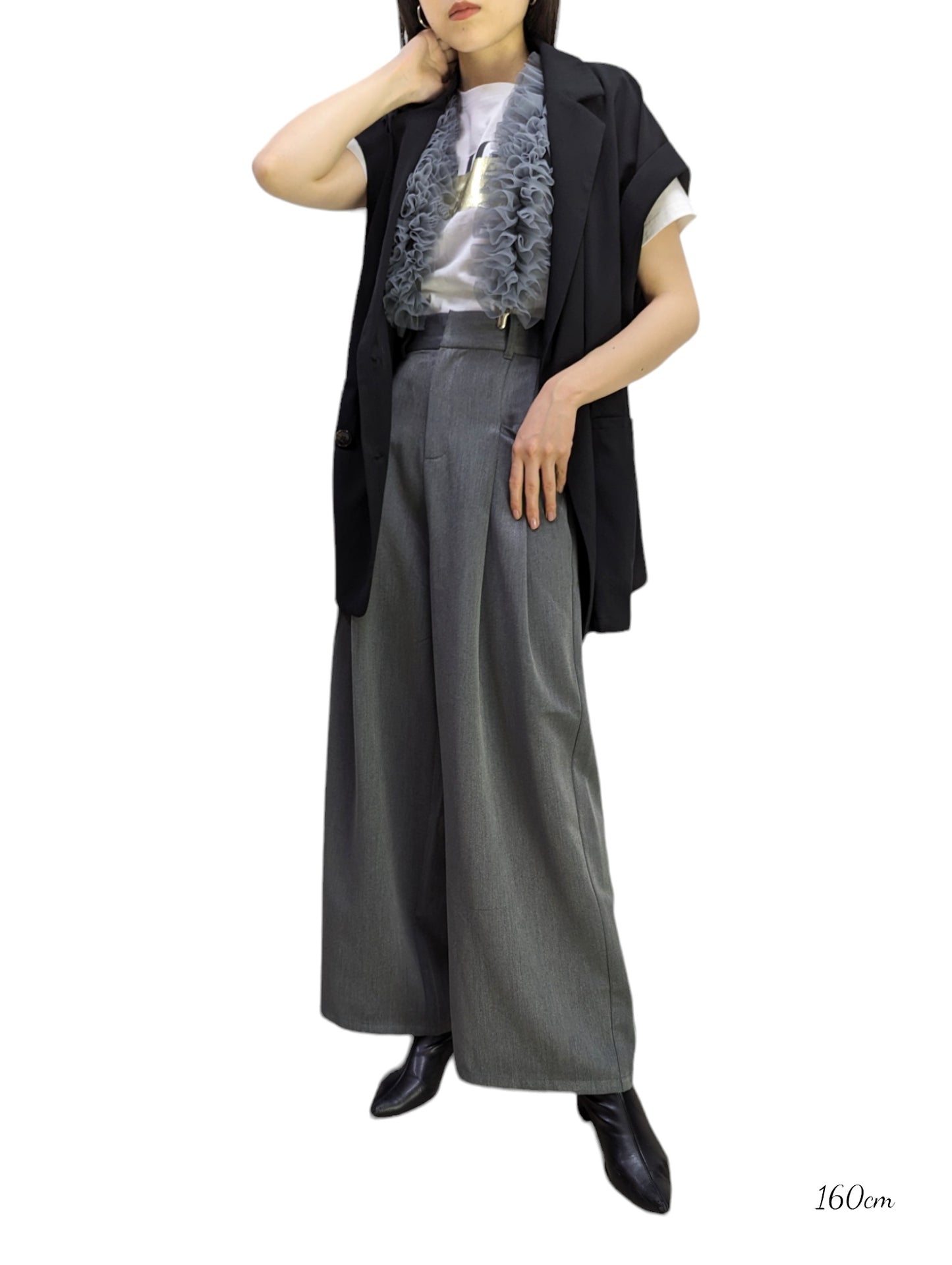 Wide tuck pants [3 colors] [Set-up possible]