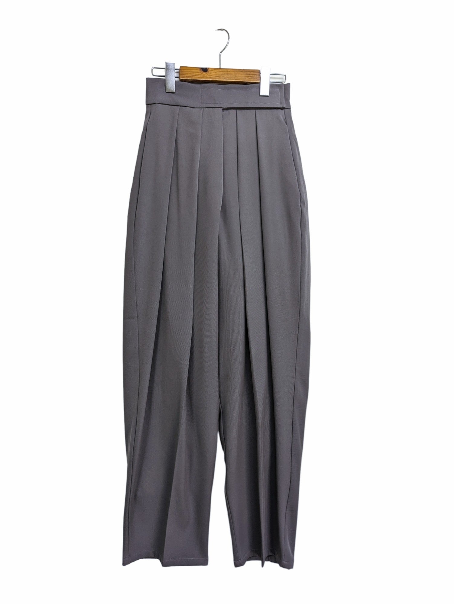 [2colors]Velcro Tape Waist Tuck Wide Pants