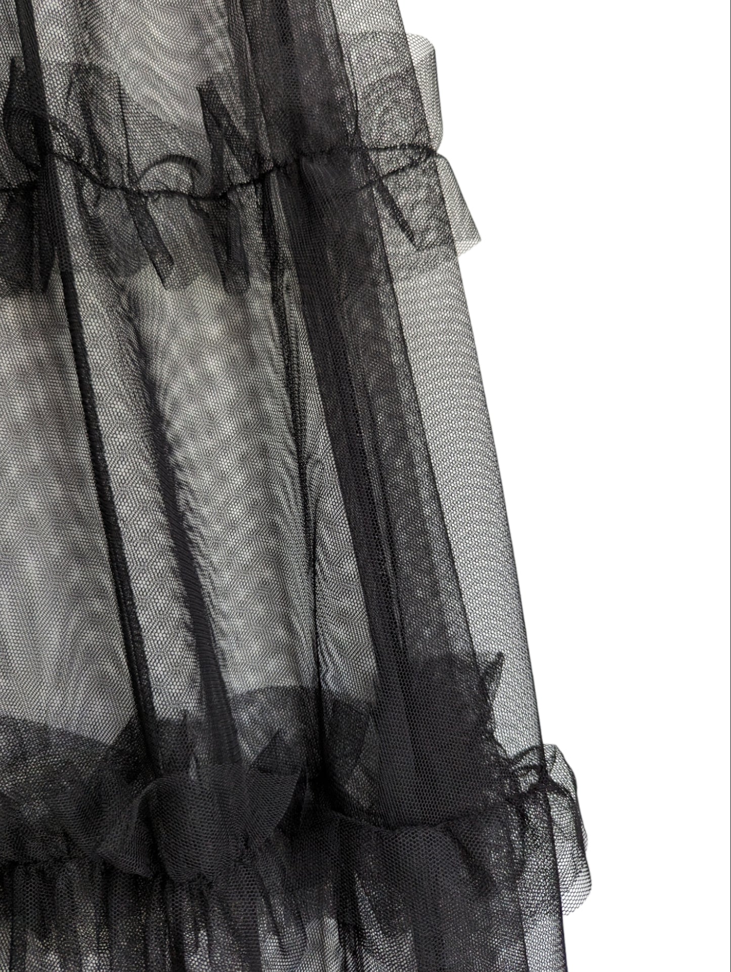[2 colors] Asymmetrical Tulle Cami Dress
