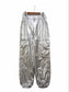 metallic cargo pants