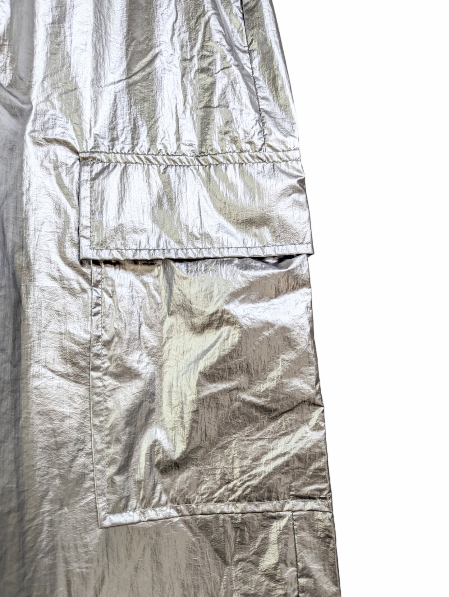 metallic cargo pants