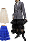 [3 colors] Tulle Frilled Layered Skirt