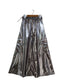 [2 colors] Metallic Cargo Skirt