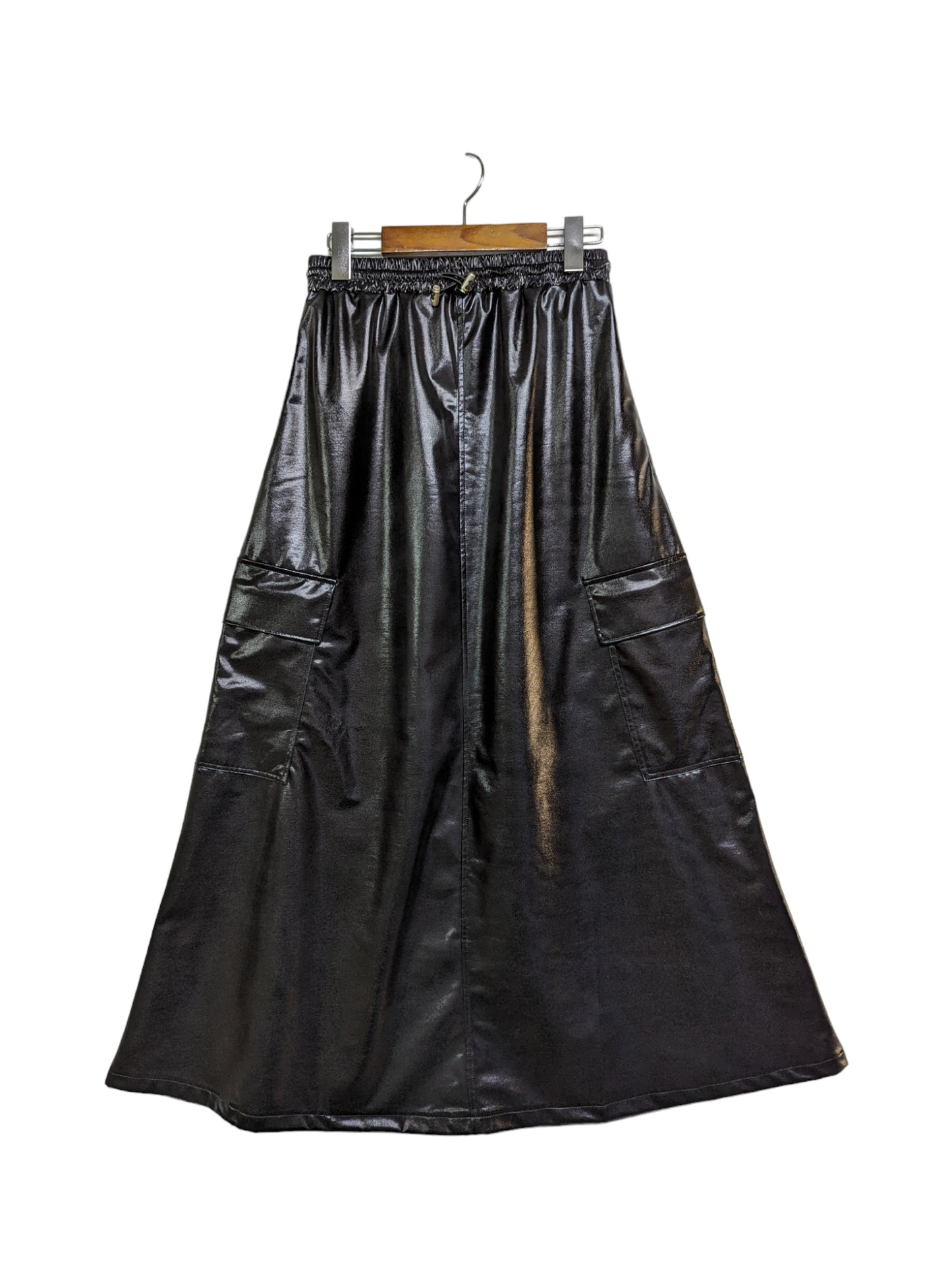 [2 colors] Metallic Cargo Skirt