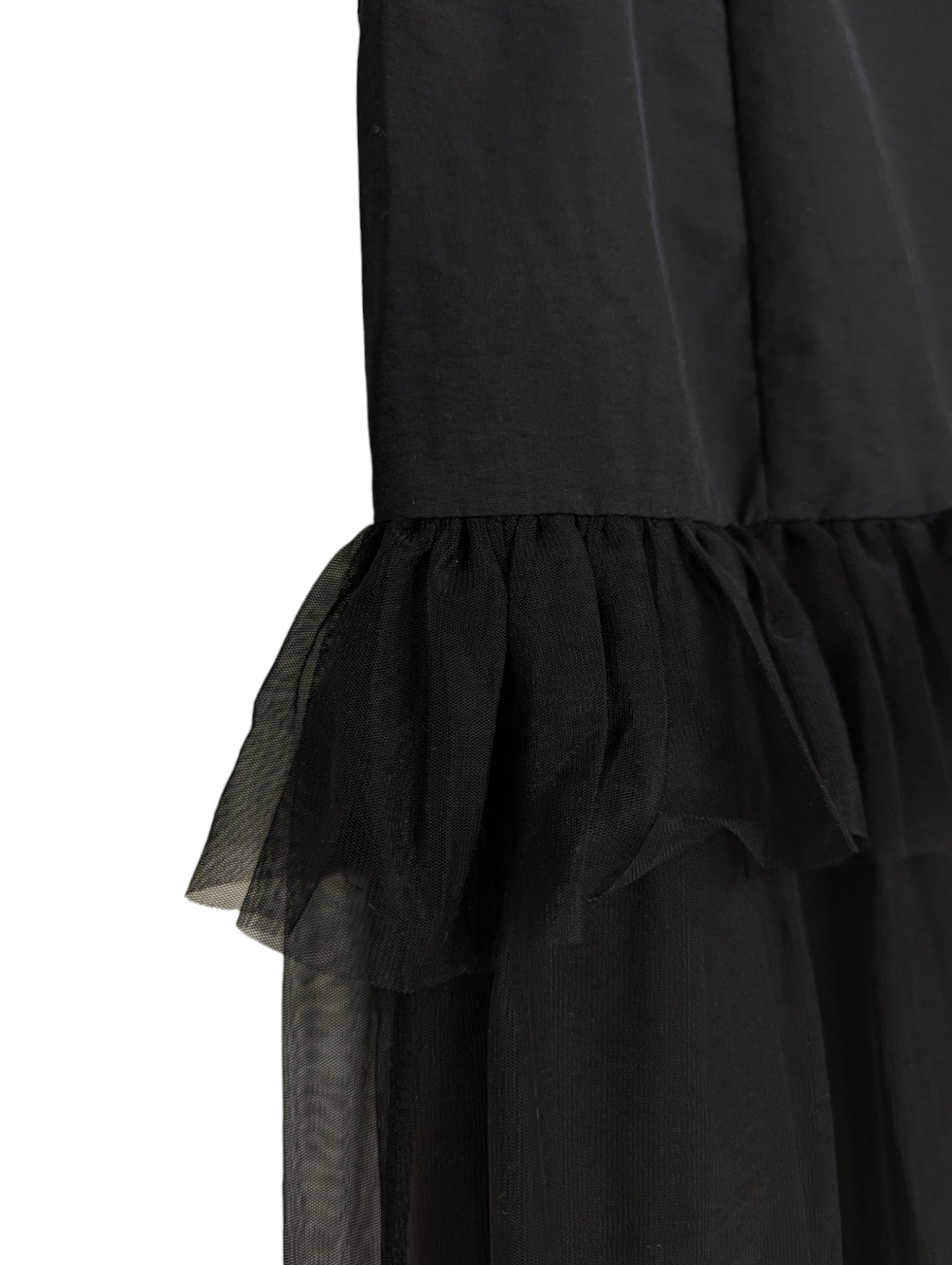 Nylon and Tulle Cargo Skirt