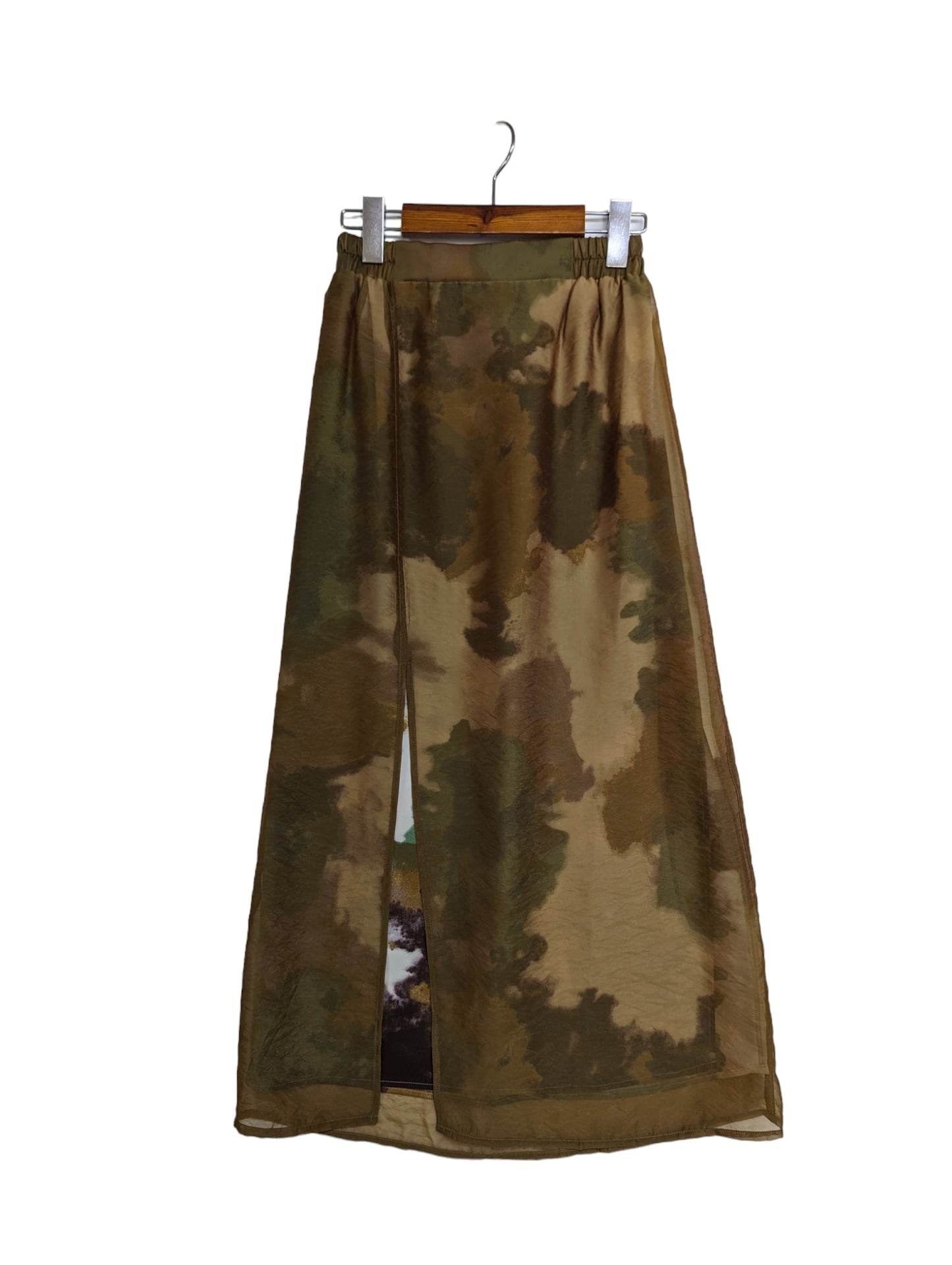 [3 colors] Sheer Layered Art Paint Skirt