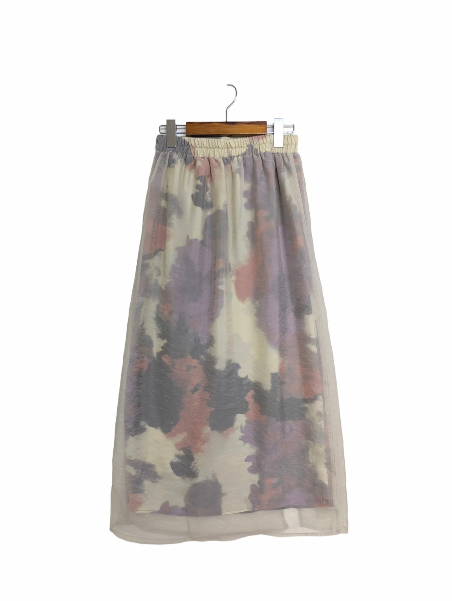 [3 colors] Sheer Layered Art Paint Skirt