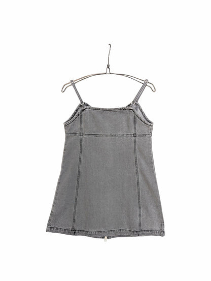 (2colors)Double Zip Denim Bustier