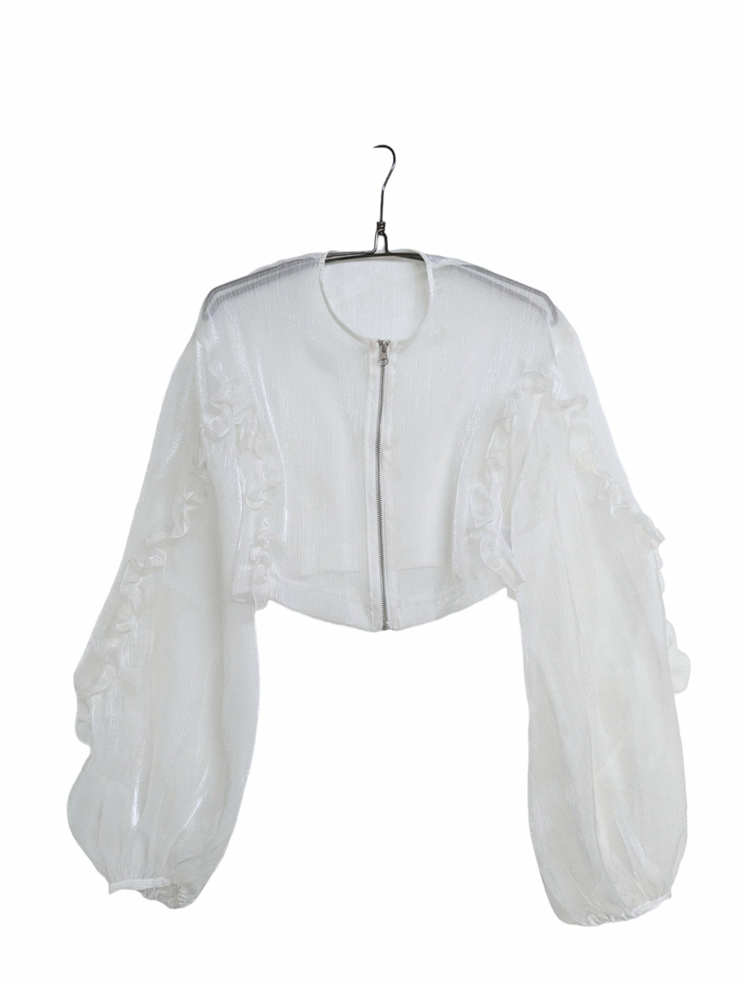 [3 colors] Lame Sheer Blouson