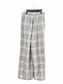 [3 colors] Fringe Check Tuck Pants