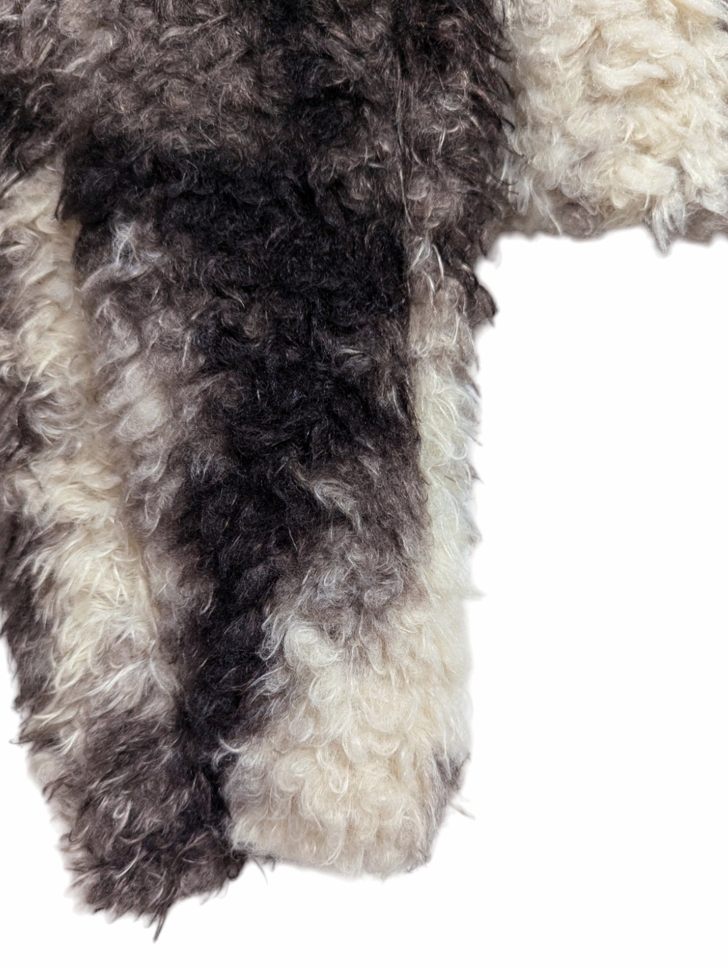 Nuanced Pattern Faux Fur Short Blouson