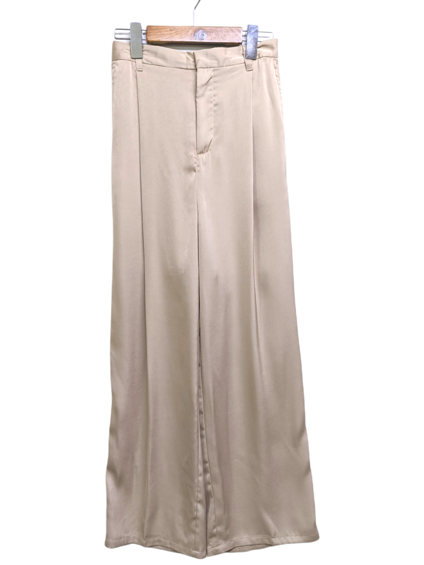 [3 Colors] Vintage Satin Tuck Pants
