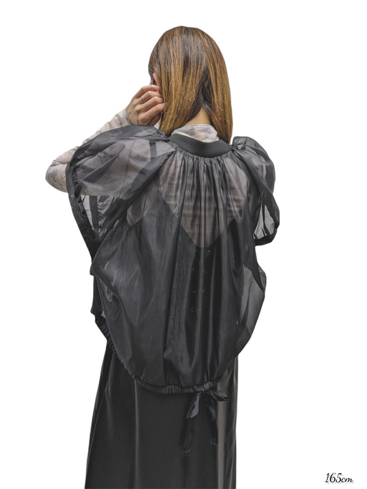 [3 Colors] Organdy Gathered Blouson
