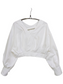 [2 Colors] V-Neck Off-Shoulder Short Length Blouse
