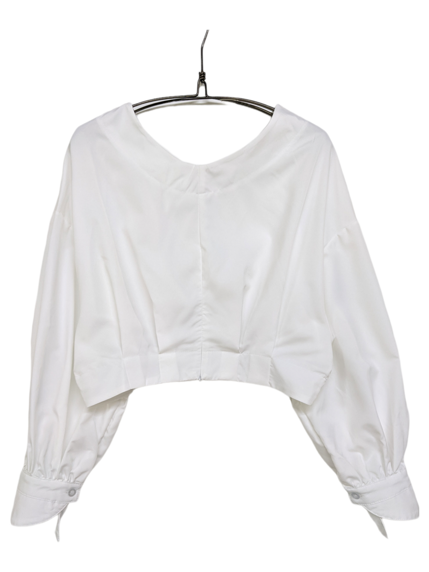 [2 Colors] V-Neck Off-Shoulder Short Length Blouse
