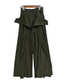 [2 Colors] Pleated Frilled Design Straight Pants