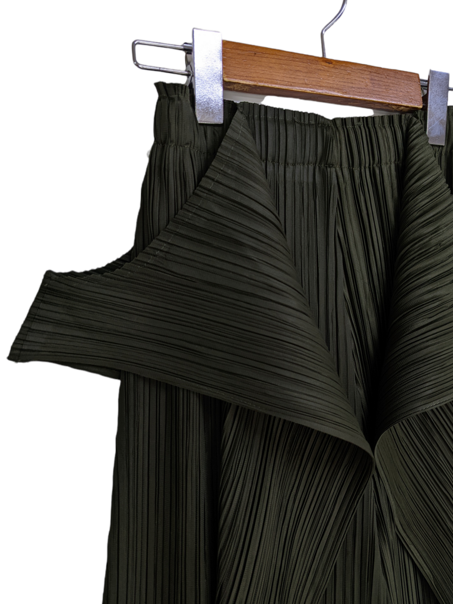 [2 Colors] Pleated Frilled Design Straight Pants