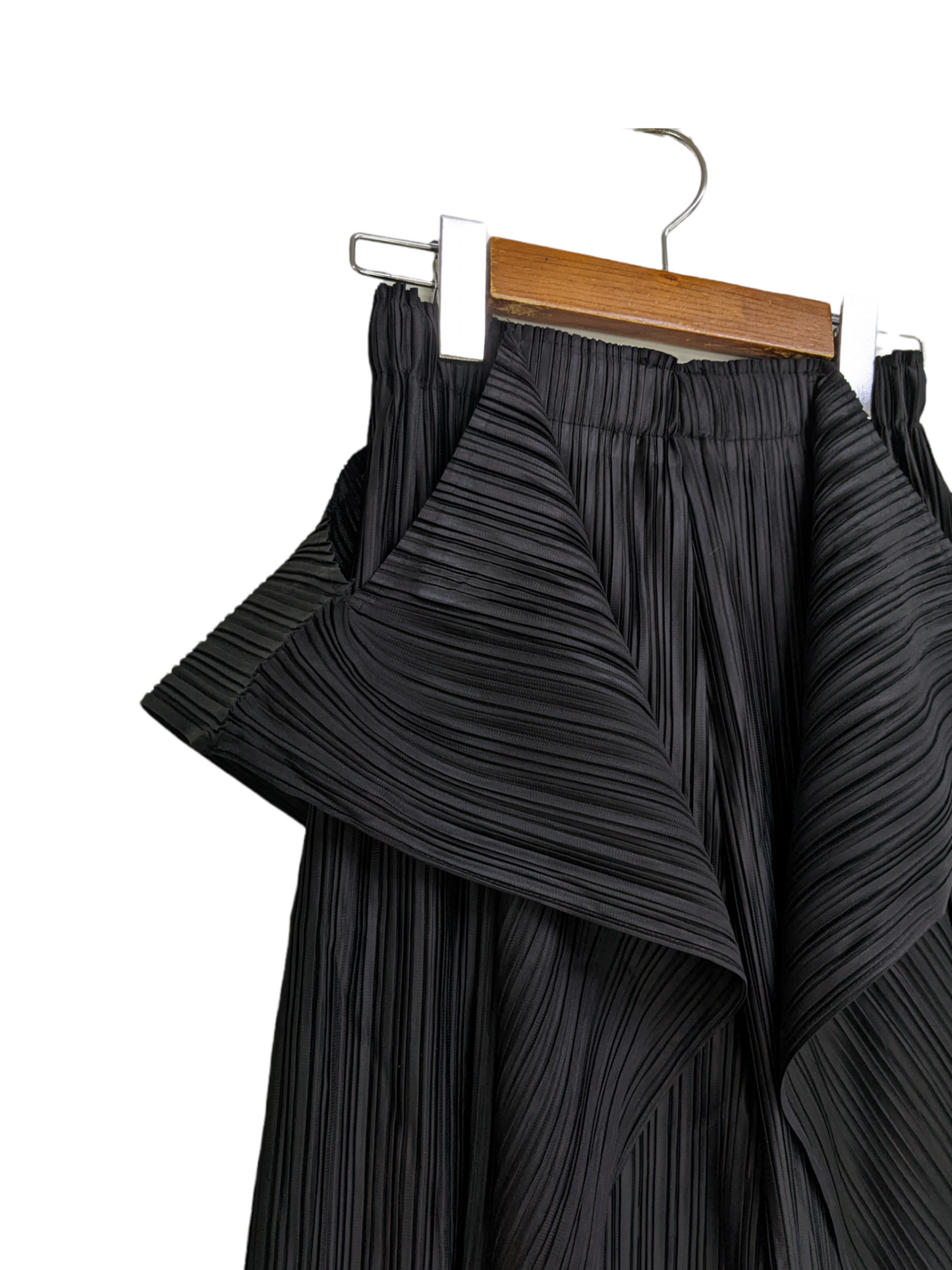 [2 Colors] Pleated Frilled Design Straight Pants