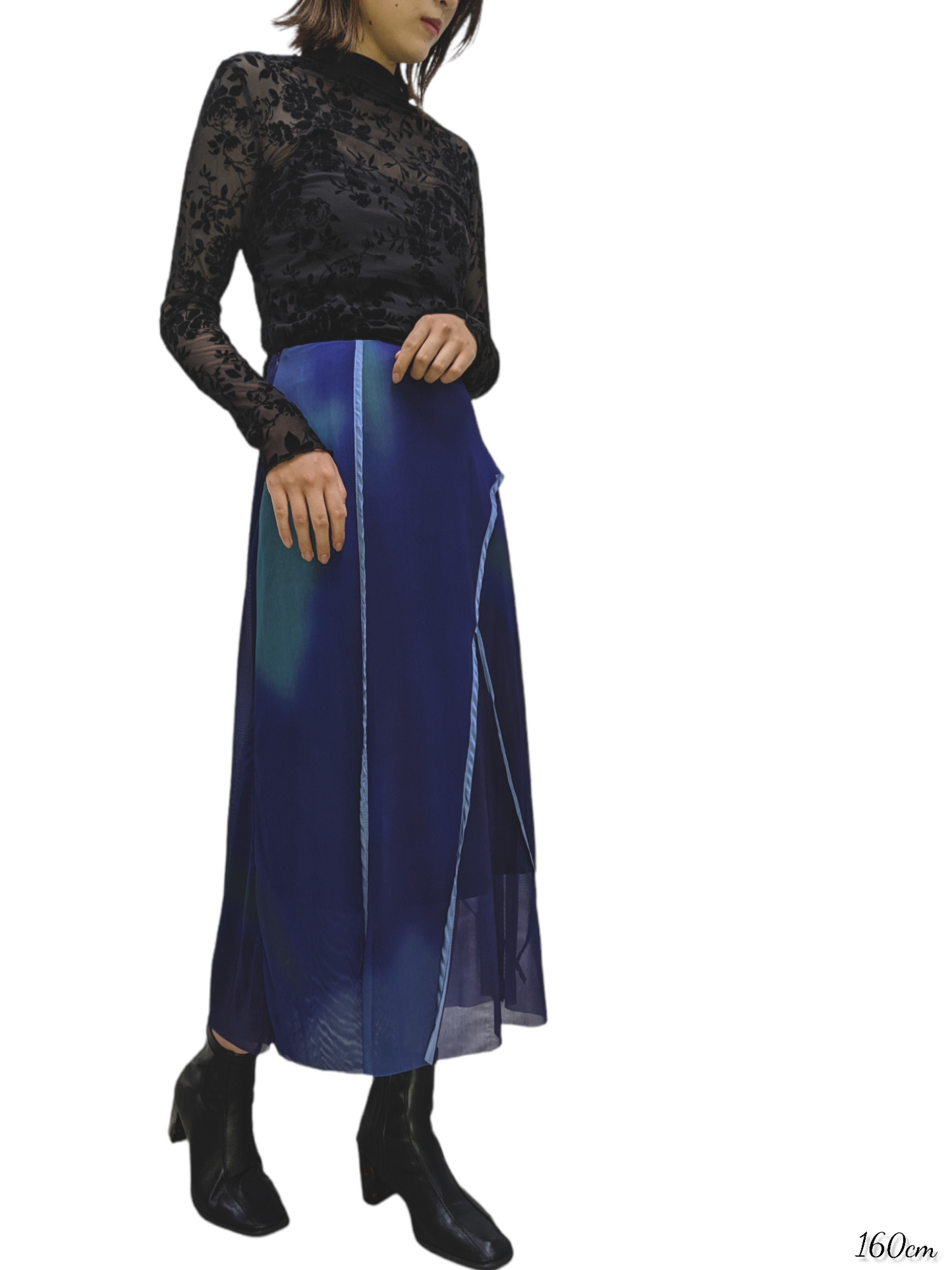 [2 colors] Gradation layered style skirt