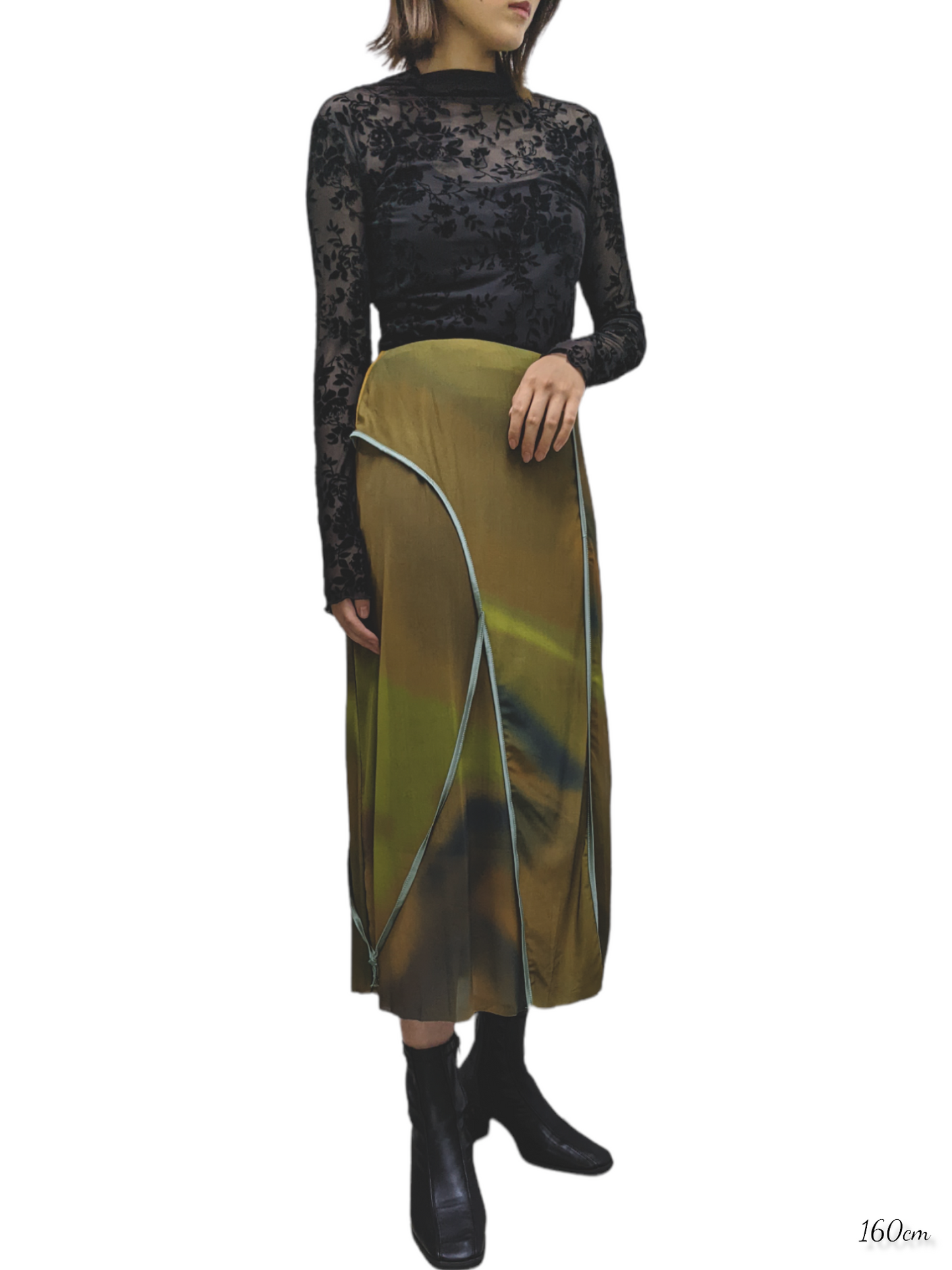 [2 colors] Gradation layered style skirt