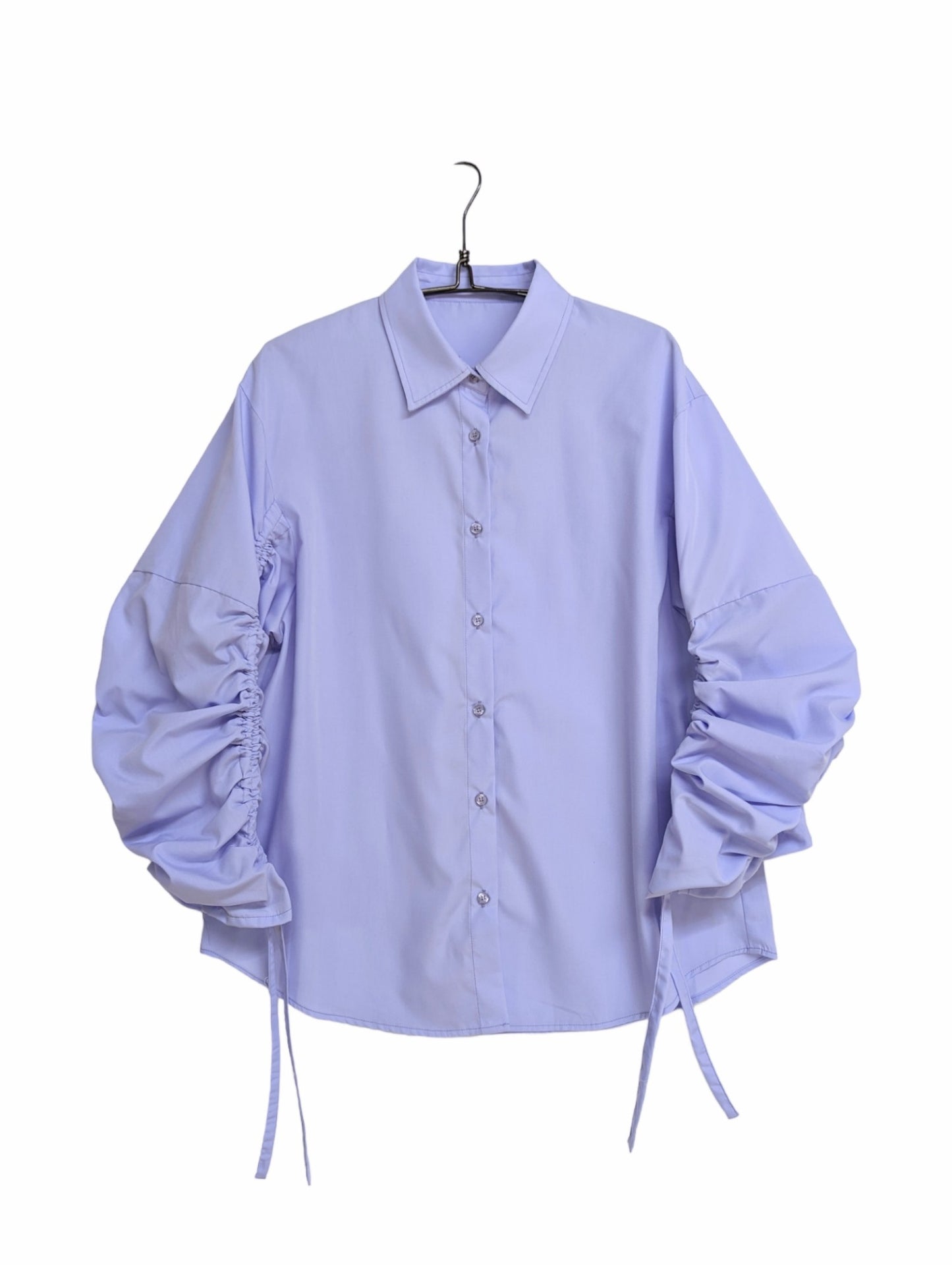 [3 colors] Gathered sleeve shirt