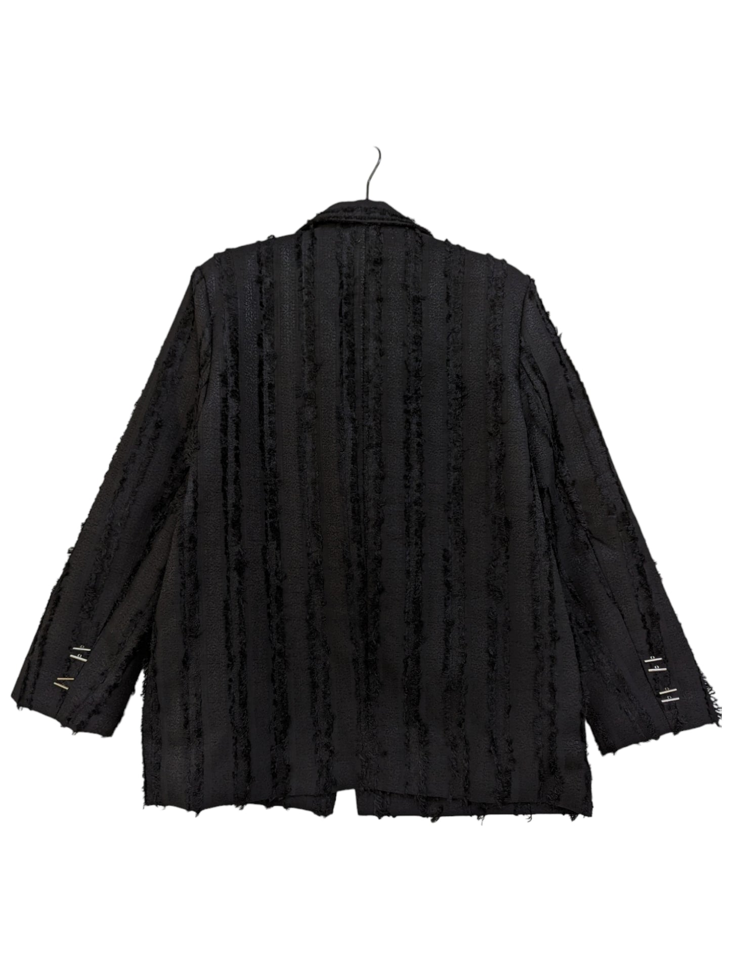 [2 colors] Fringe Stripe Oversize Jacket