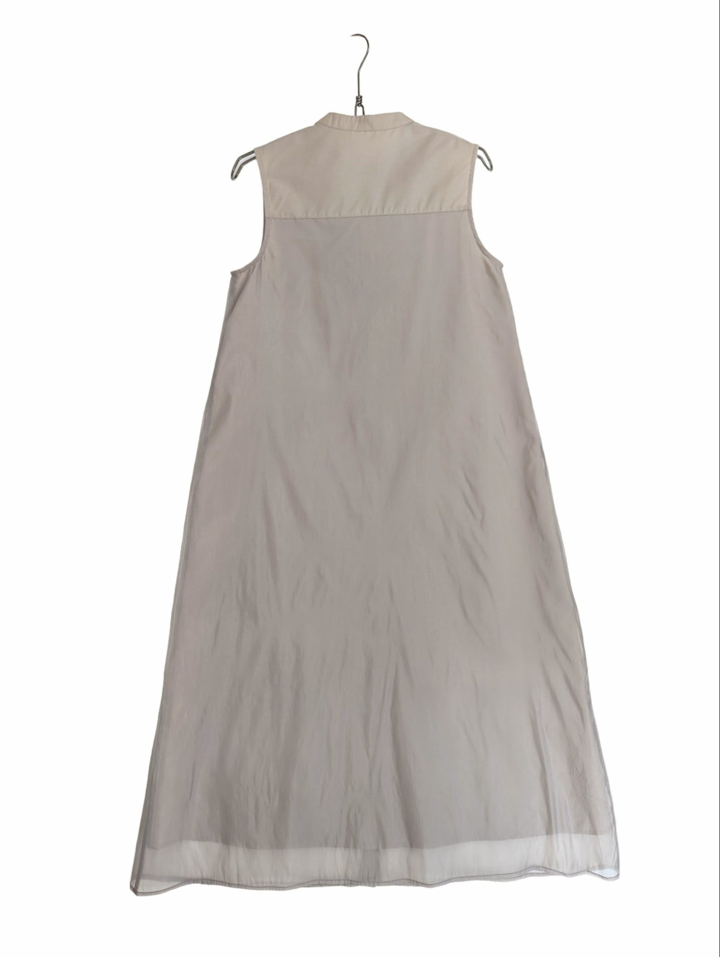 [3 Colors] Organdy Layered Sleeveless Dress